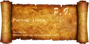 Parrag Ilona névjegykártya